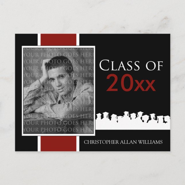 Custom Class [YEAR] Abschluss Ankündigung (Vorderseite)