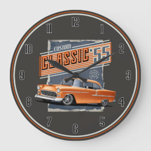 Custom Classic 55 Street Rod Large Clock Große Wanduhr