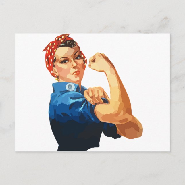 Custom Classic Rosie The Riveter Postkarte (Vorderseite)