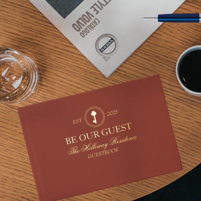 Custom Classic sei unser Gästebuch (Looking for the perfect gift for hostess in your life? What's better than a personalized guestbook?)