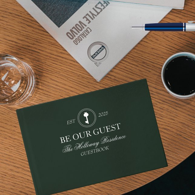 Custom Classic sei unser Gästebuch (Looking for the perfect gift for hostess in your life? What's better than a personalized guestbook?)