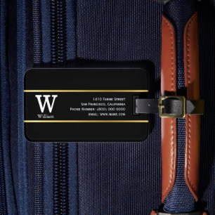 Custom Classy Travel Black Gepäckanhänger