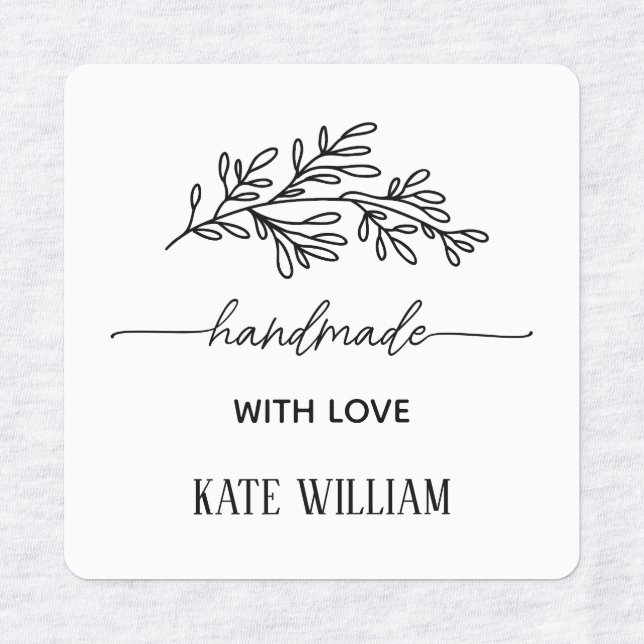Custom Clothing Iron on label for handmade item Etiketten (Design 1)