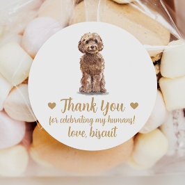 Custom Cockapoo Hunde Gastgeschenk Hochzeit Sticke Runder Aufkleber