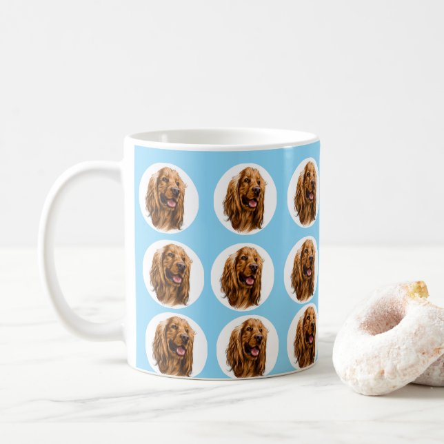Custom Cocker Spaniel Photo Mug | Personalized Pet Kaffeetasse (Mit Donut)