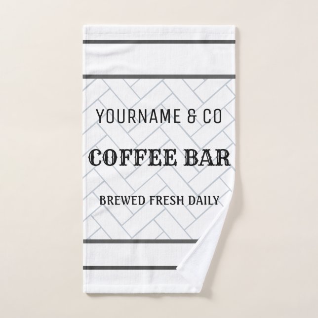 Custom Coffee Bar Modern Farmhouse (Serviette à main)
