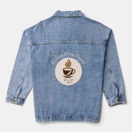 Custom Coffee Shop Denim Jacket – Personalized Jeansjacke