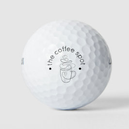 Custom Coffee Shop Fügen Sie Ihr Logo Minimalistis Golfball