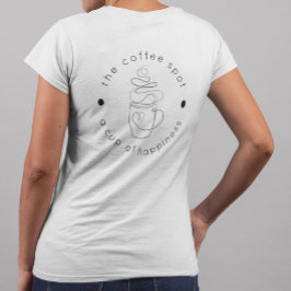 Custom Coffee Shop Fügen Sie Ihr Logo Minimalistis T-Shirt