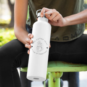 Custom Coffee Shop Fügen Sie Ihr Logo Minimalistis Trinkflasche