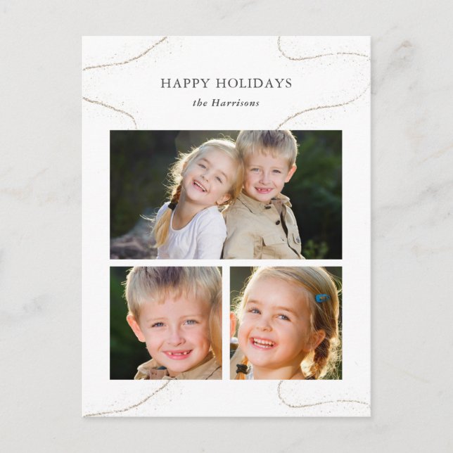 Custom Collage Einzigartiges Weihnachtsfest im Fot Postkarte (Vorderseite)