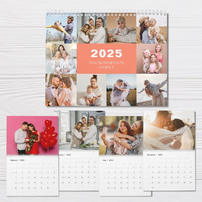 Custom Collage Modernes Family Foto 2025 Kalender (Von Creator hochgeladen)
