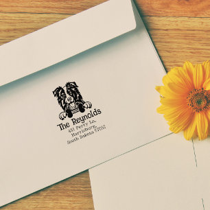 Custom Collie Dog Rücksendeadresse Gummistempel