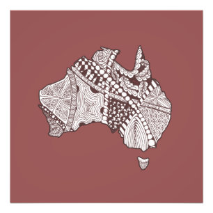 Custom Color Australia Karte Fotodruck