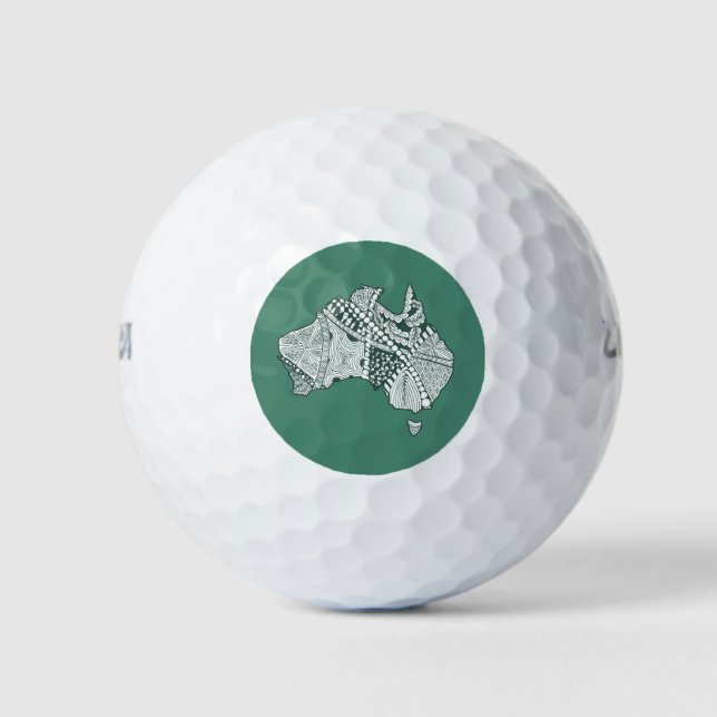 Custom Color Australia Karte Golfball (Vorderseite)