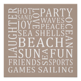 Custom Color Beach House Poster