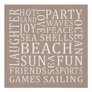 Custom Color Beach House Poster