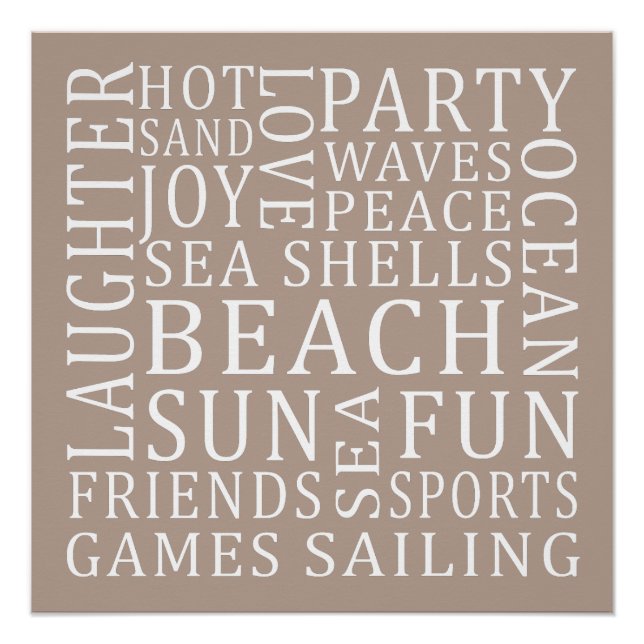 Custom Color Beach House Poster (Vorderseite)