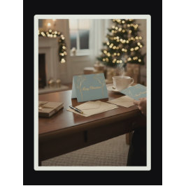 Custom Color Christmas Card Dankeskarte