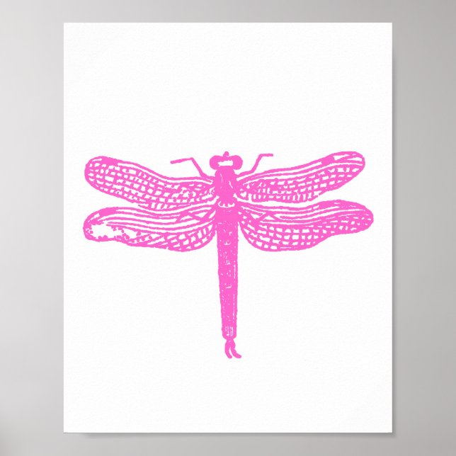 Custom Color Dragonfly Print Poster (Vorne)
