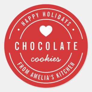 Custom Color hausgemachte Waren Küche glücklichen Runder Aufkleber