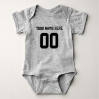 Custom Color/Name Baby Sports Jersey Bodysuit