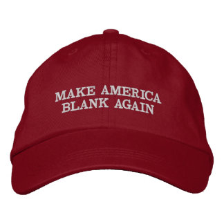 Custom Color & Text Make America Blank Again Trump Bestickte Baseballkappe