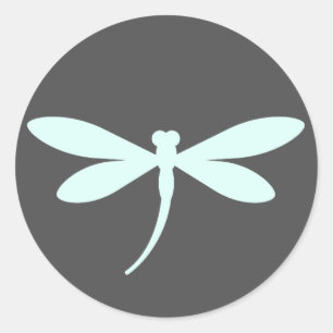 Custom Colored Dragonfly Stickers mit/Dark Gray BG