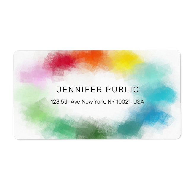 Custom Colorful Abstrakt Modern Elegant Einfach (Vorne)