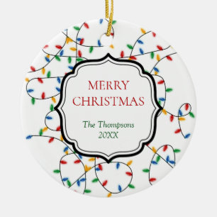 Custom Colorful Festivals Weihnachtsbeleuchtung Mu Keramik Ornament