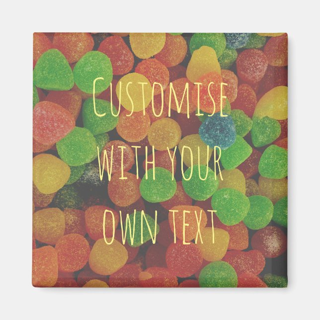 Custom Colorful Gumdrops Candy Magnet (Vorne)