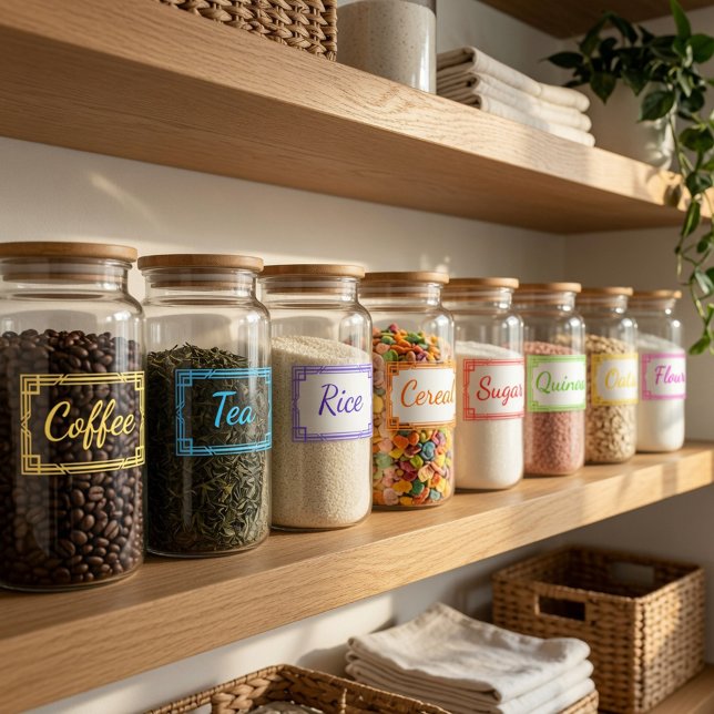 Custom Colorful Kitchen Storage Labels (Von Creator hochgeladen)