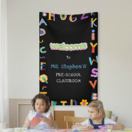 Custom Colorful Letter Welcome Teacher's Class Roo Banner