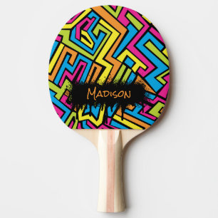 Custom Colorful Neon Graffiti Tischtennis Schläger