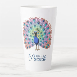 Custom Colorful Peacock Milchtasse