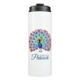 Custom Colorful Peacock Thermosbecher