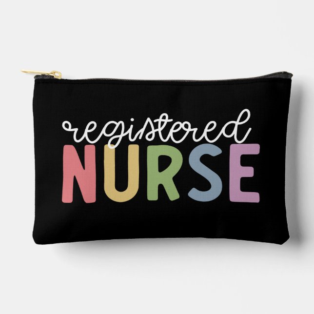 Custom Colorful Registered Nurse RN Abschluss Zubehörtasche (Vorderseite)