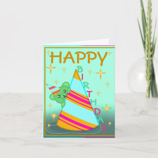 Custom Colorful Teddy Themed Geburtstagskarte Einladung