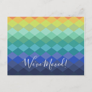 Custom Colorful Wir haben neue Zuhause-Adresse ver Postkarte