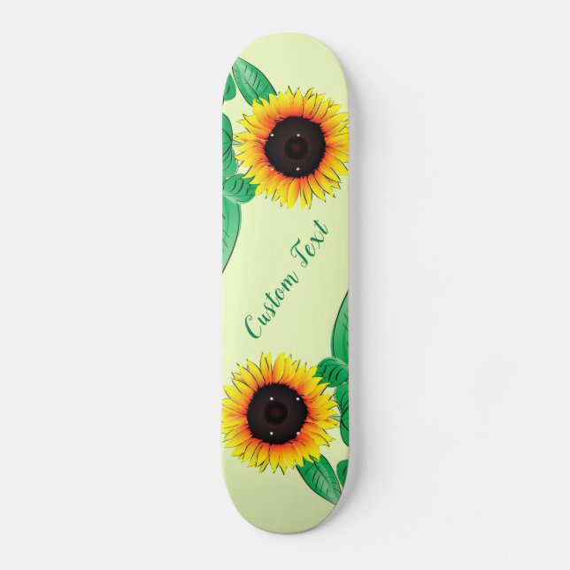 Custom Colors Skateboard with Sunflowers (Vorderseite)