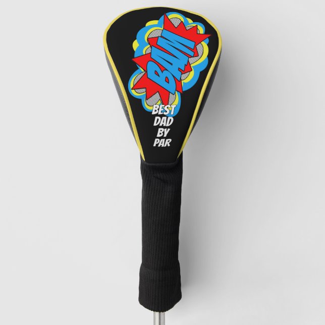 Custom Comic Book Pop Art Best Vater Par BAM Golf Headcover (Vorderseite)