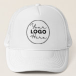 Custom Company Business Logo Minimalist  Trucker H Truckerkappe<br><div class="desc">Are you looking for branded trucker hats for your business event? Or for your employees? Check out this Custom Company Business Logo Minimalist Trucker Hat. You can easy customize it with your logo and your done. No minimum orders! Happy branding!</div>