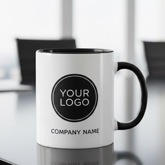 Custom Company Logo Mug | Minimalist Business  (Créateur téléchargé)