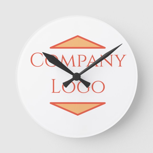 Custom Company Logo  Runde Wanduhr (Vorderseite)