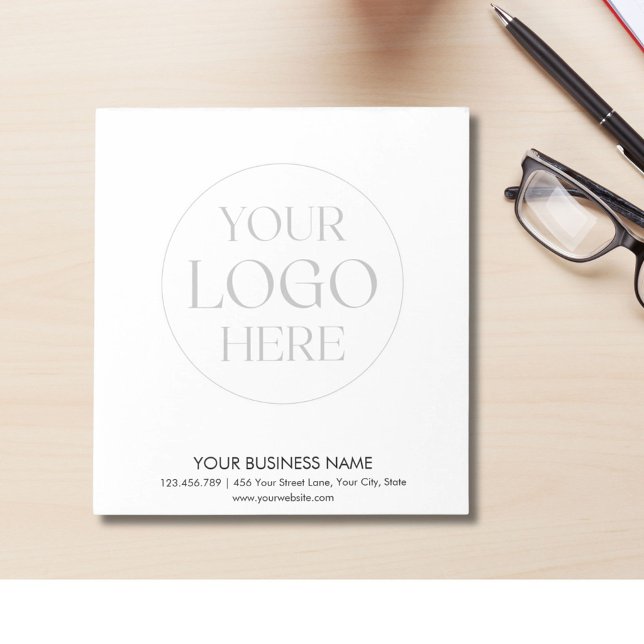 Custom Company Logo Simple Promotional Business Notizblock (In situ)