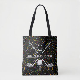 Custom Confetti Golf Monogram Design Tasche