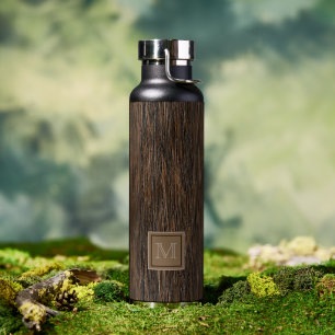 Custom Cool Classic Tree Bark Wood Art Muster Trinkflasche
