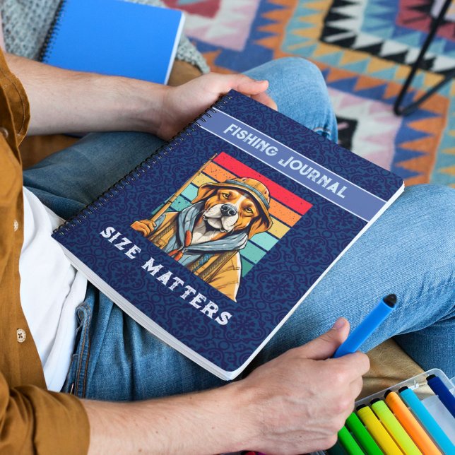 Custom Cool Dog Retirement Geschenke für Fisherman Notizbuch (Custom Cool Dog Retirement Gifts for Fisherman Dad)