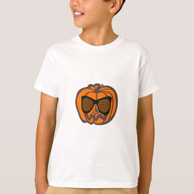 Custom Cool Pumpkin Halloween T-Shirt (Vorderseite)