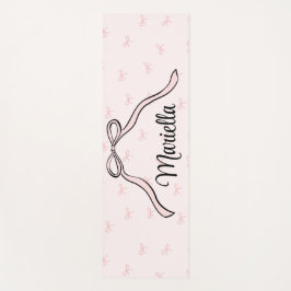Custom Coquette Pink Bow Personal Yogamatte